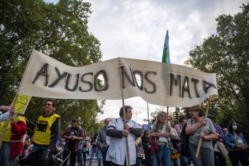 Hatalmas tüntetés volt hétvégén Madridban